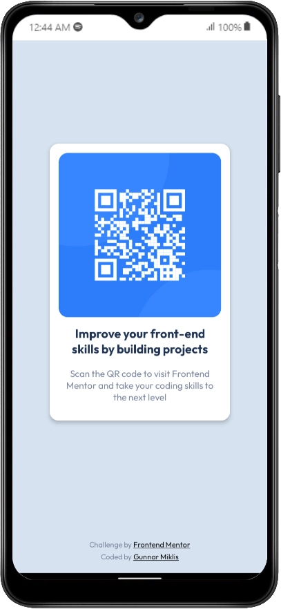 Screenshot: QR Code Component